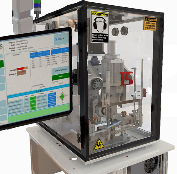 Heavy Gauge Termination Machine Closeup